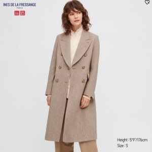 NEW Uniqlo Ines De La Fressange Tweed Coat